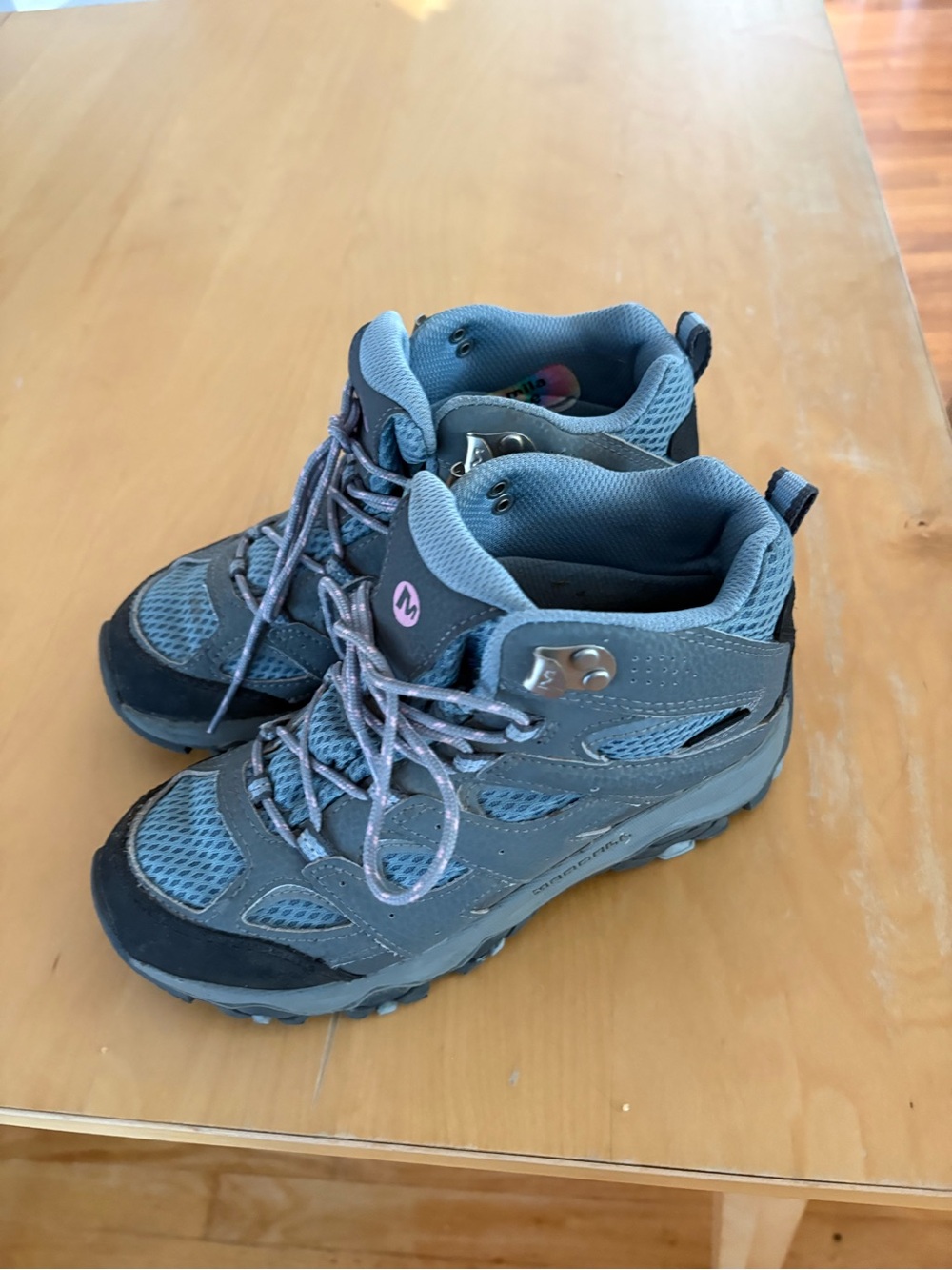 Merrell Moab waterproof high 3 Kids girls Blue Gray pink Hiking Boots